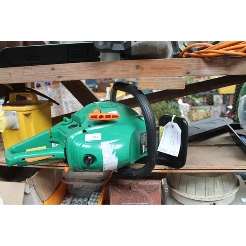 123 - HAWKSMORE PETROL CHAIN SAW WITH 20