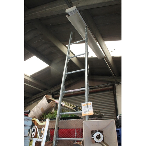 252 - GALVANISED STEEL MULTI FOLDING LADDER