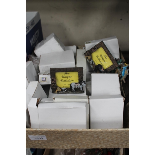 293 - BOX OF MINIATURE PICTURE FRAMES