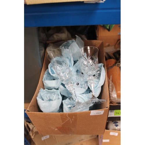 310 - BOX OF WINE GLASSES