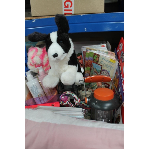 312 - BOX OF SOFT TOYS, JARS AND MISC