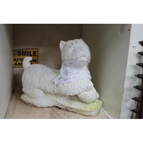 63 - GARDEN WESTIE DOG ORNAMENT