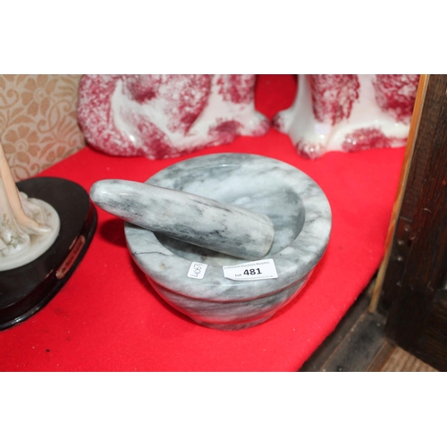 481 - GREY PESTLE AND MORTAR