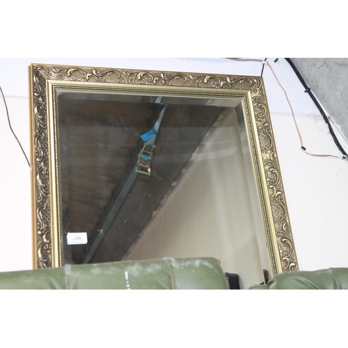 636 - LARGE GILT FRAMED WALL MIRROR