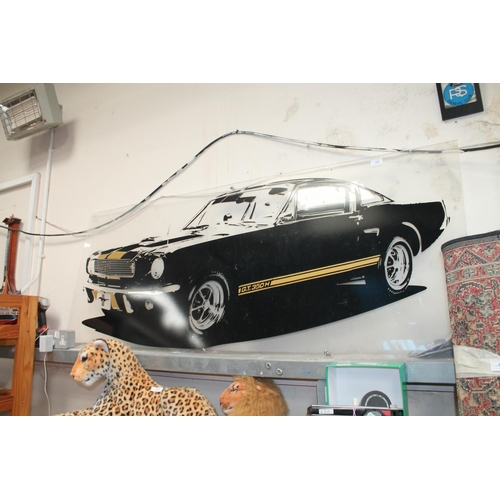 687 - LARGE PERSPEX PICTURE OF A GT350H MUSTANG
APPROX 6FT X 2 FT