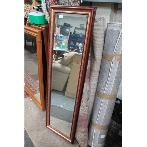 690 - OAK COLOURFUL FRAMED WALL MIRROR