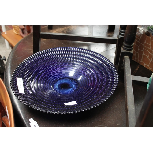 788 - LARGE BLUE GLASS BOWL