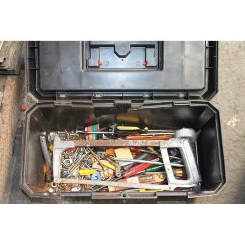 98 - PLASTIC TOOL BOX WITH CONTENTS