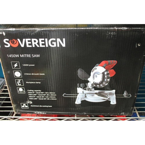 41 - NEW BOXED SOVEREIGN MITRE SAW AND MANUAL