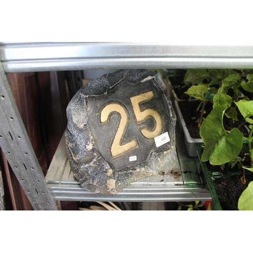 49 - STONE HOUSE NUMBER - NO.25