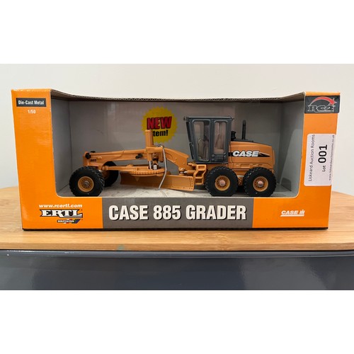 1 - ERTL CASE 885 GRADER,
DIE CAST, 1:50,
BOXED, GREAT CONDITION