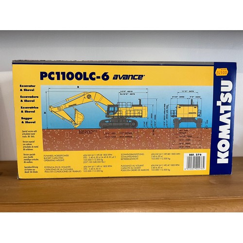 11 - KOMATSU PC1100LC-6 EXCAVATOR AND SHOVEL,
DIE CAST, 1:50,
BOXED, GREAT CONDITION