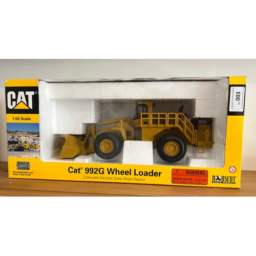 3 - NORSCOT CAT 992G WHEEL LOADER 55115,
DIE CAST, 1:50,
BOXED, GREAT CONDITION