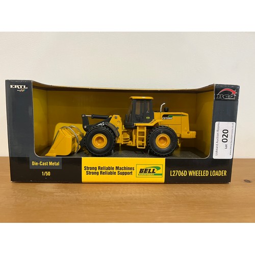 20 - ERTL L2706D WHEELED LOADER,
DIE CAST, 1:50,
BOXED, GREAT CONDITION