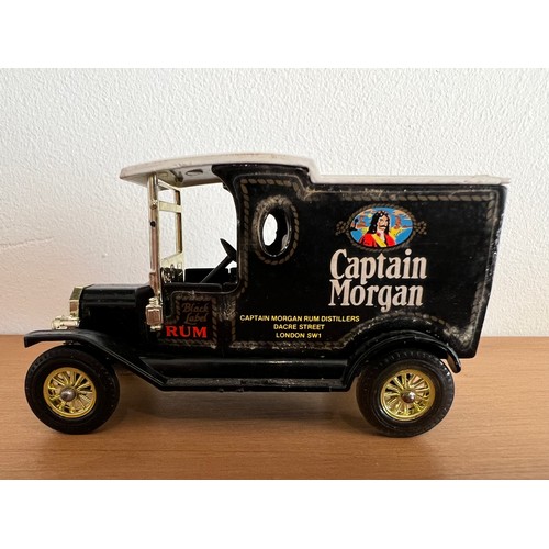 18 - 3 X MATCHBOX MODELS OF YESTERYEAR,
1912 FORD MODEL T,
ADVERTISING CAPTAIN MORGANS RUM / COLMAN'S MUS... 