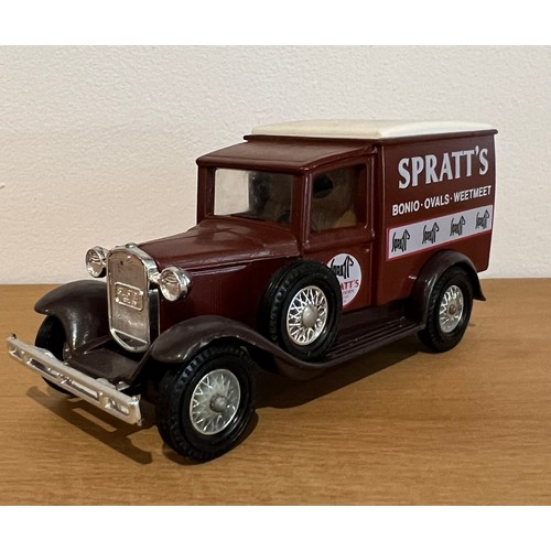 5 - 3 X MATCHBOX, MODELS OF YESTERYEAR,
Y-22 1930 MODEL 'A' FORD VANS,
ADVERTISING - SPRATTS / MAGGI'S /... 