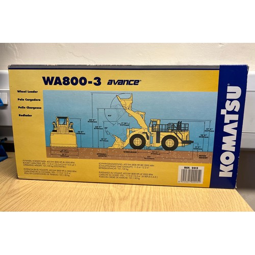 36 - KOMATSU WA800-3 WHEEL LOADER, REF:205, DIE CAST, 1:50, BOXED, GREAT CONDITION