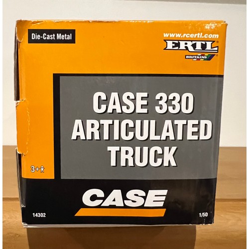 44 - ERTL, CASE 330 ARTICULATED TRUCK, REF:14302, DIE CAST, 1:50, BOXED, GREAT CONDITION