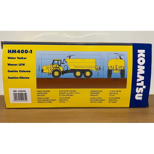 42 - KOMATSU HM400-1 WATER TANKER, REF:40061, DIE CAST, 1:50, BOXED, GTEAT CONDITION