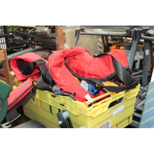 198 - LARGE BOX OF LIFE PRESERVERS