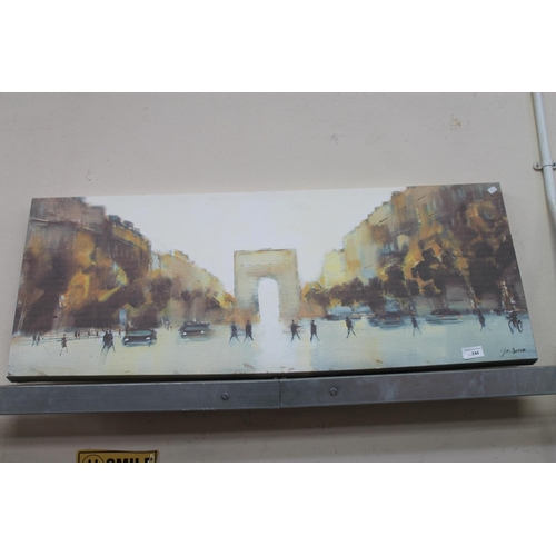 244 - LARGE WALL CANVAS OF A PARISIAN SCENE