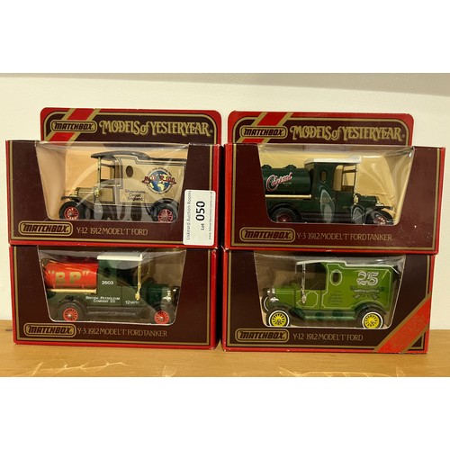 50 - 4 X MATCHBOX MODELS OF YESTERYEAR, 1 X Y-3 1912 MODEL T FORD TANKER (BP) 1:35, 1 X Y-3 1912 MODEL T ... 