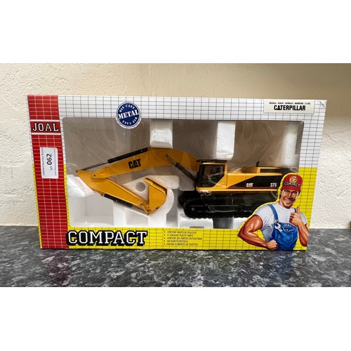 62 - JOAL COMPACT, CATERPILLAR HYDRAULIC EXCAVATOR, 1:50, DIE CAST, BOXED, GREAT CONDITION