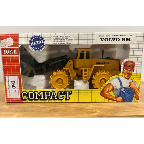 92 - JOAL COMPACT VOLVO BM COMPACTOR L160, REF:241, 1:50, DIE CAST, BOXED, GREAT CONDITION