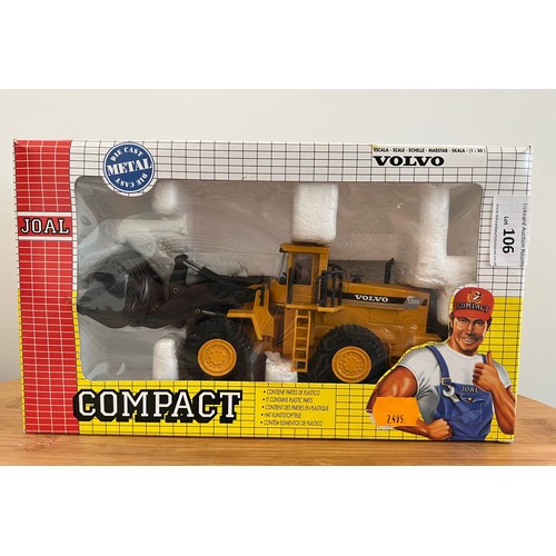 106 - JOAL COMPACT VOLVO L330C LOADER, REF:197, 1:50, DIE CAST, BOXED, GREAT CONDITION