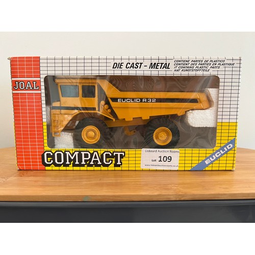 109 - JOAL COMPACT, EUCLID R32, REF:228, RIGID DUMPTRUCK, 1:50, DIE CAST, BOXED, GREAT CONDITION