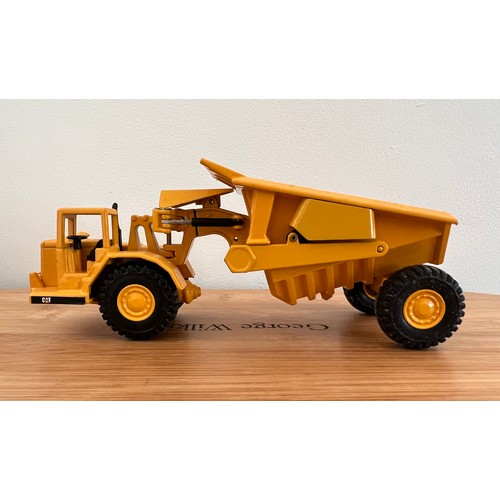 110 - JOAL COMPACT, CATERPILLAR TRACTOR WITH DUMPER 631, REF:222, 1:70, DIE CAST, BOXED, GREAT CONDITION