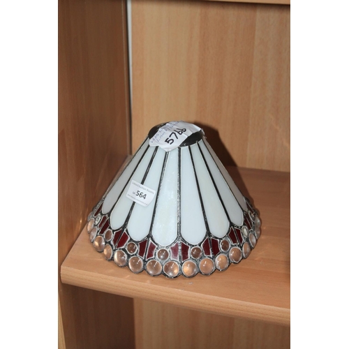 564 - LEAD FROSTED GLASS LAMPSHADE