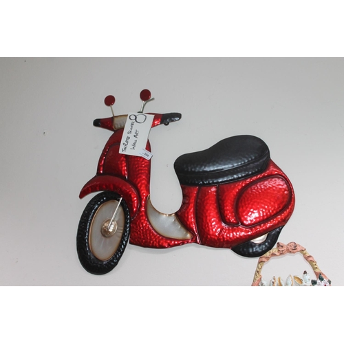 594 - TINPLATE MOTORBIKE WALL ART