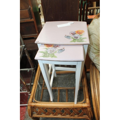 585 - 2 X HANDPAINTED TABLES