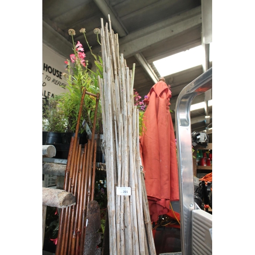 201 - 3 X BUNDLES OF BAMBOO CANES