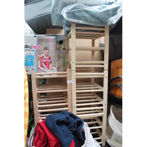 244 - PINE STACKING SHELVING UNIT