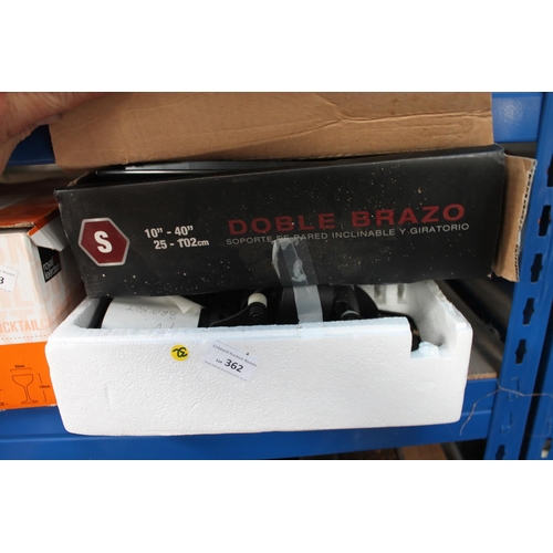 362 - 2 X BOXED TV BRACKETS