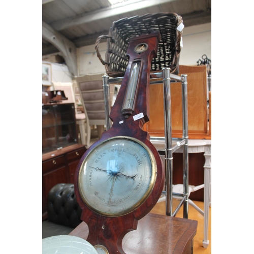 570 - SCOTTISH MAHOGANY LONG CASED BAROMETER