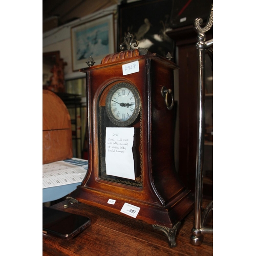 WOODEN MANTLE CLOCK (NOT WORKING)