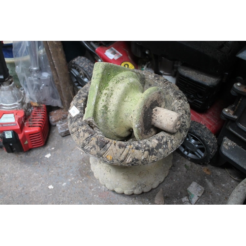 11 - 2 PIECE ORNATE GARDEN URN