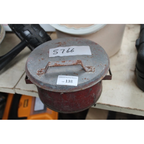 138 - METAL LIDDED SEPARATOR