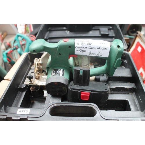 Parkside 18v cordless circular shop saw