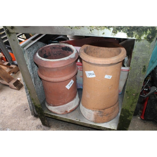 214 - 2 X CHIMNEY POTS