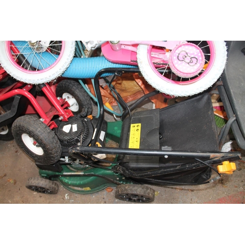 218 - PETROL LAWN MOWER WITH COLLECTION BOX