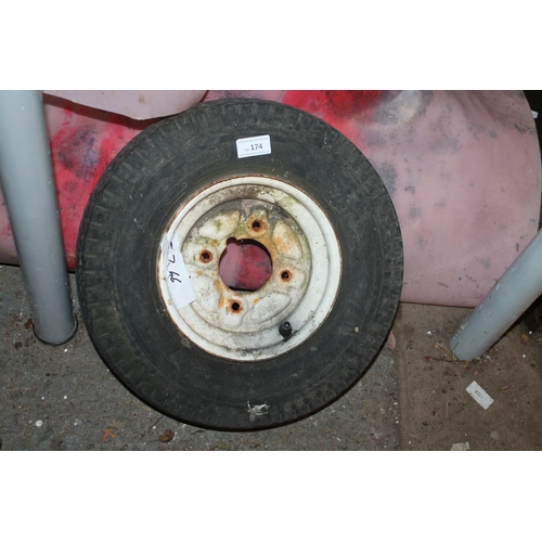 174 - FOUR STUD SUPREME 480/400/8 WHEEL AND TYRE