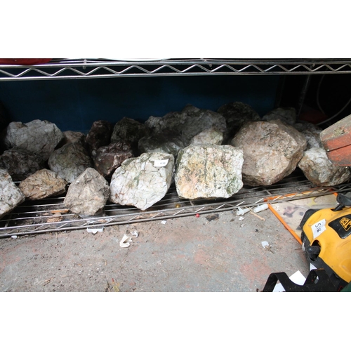 38 - LARGE SELECTION OF MIXED QUARTZ ROCKS