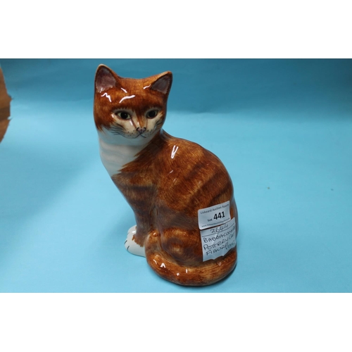 441 - BABBACOOMBE POTTERY CAT FIGURE