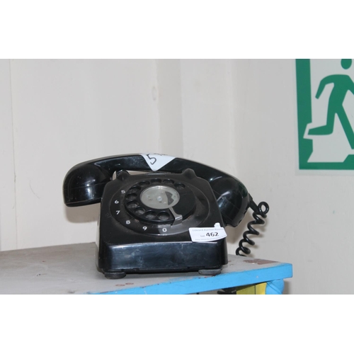 462 - BLACK RETRO LANDLINE TELEPHONE WITH CABLE