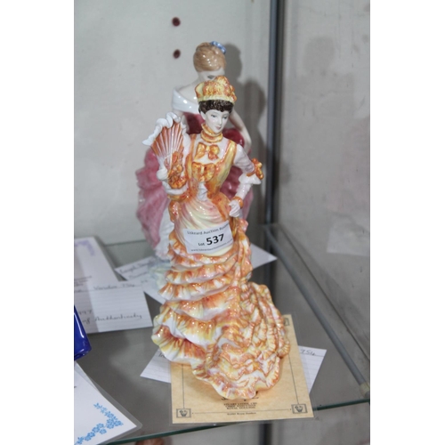 537 - ROYAL DOULTON FIGURINE WITH COA - LE BAL LTD EDITION