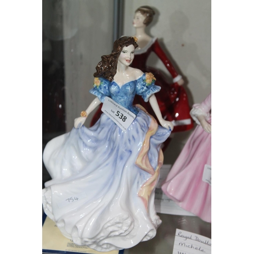 538 - ROYAL DOULTON FIGURINE WITH COA - REBECCA